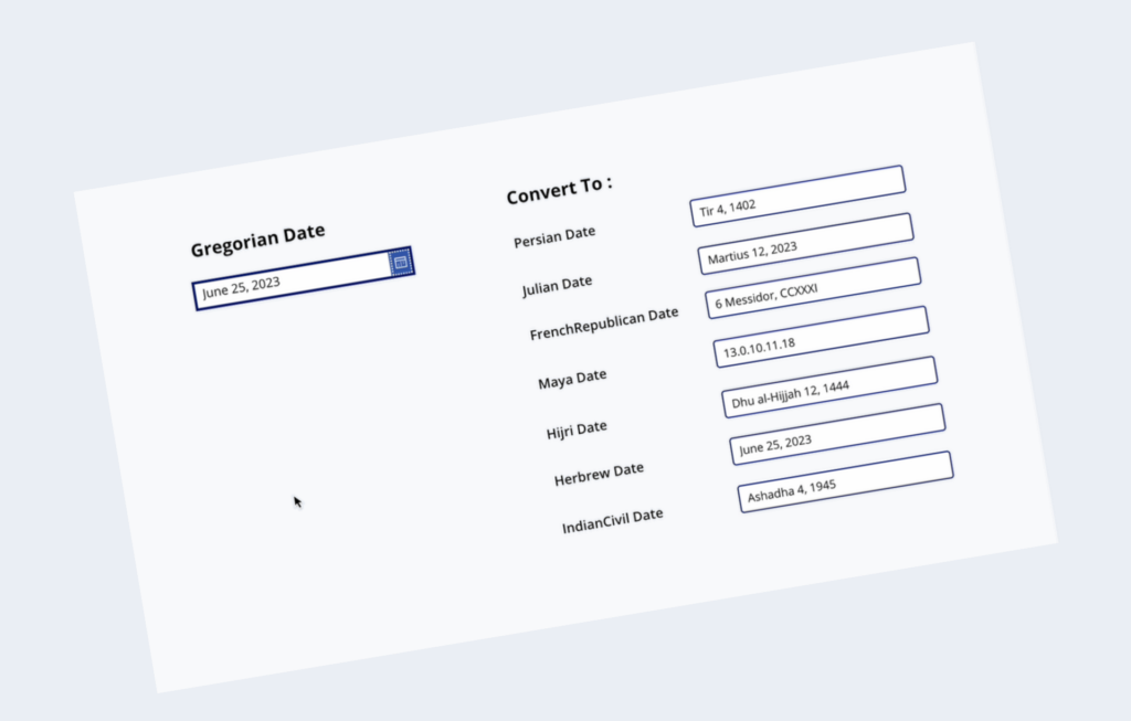 Calendar Home Date Converter 